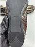 Prada 100% Leather Silver Cracked Leather Flats Size EU 37 - photo 5
