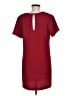 Veronica M. Solid Burgundy Casual Dress Size M - photo 2