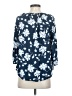 Fred David 100% Rayon Blue 3/4 Sleeve Blouse Size S - photo 2