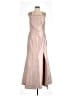 Alfred Sung 100% Polyester Metallic Tan Cocktail Dress Size 16 - photo 1