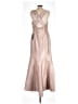 Alfred Sung 100% Polyester Metallic Tan Cocktail Dress Size 16 - photo 2