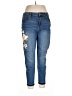 Maurices Floral Blue Jeans Size 15 - 16 - photo 1