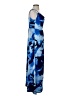 Black Label by Chico's Print Blue Casual Dress Size S - photo 4
