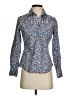 Gap Outlet 100% Cotton Floral Blue Long Sleeve Blouse Size XS - photo 1