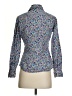 Gap Outlet 100% Cotton Floral Blue Long Sleeve Blouse Size XS - photo 2