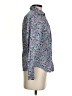 Gap Outlet 100% Cotton Floral Blue Long Sleeve Blouse Size XS - photo 4