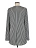 T Tahari Stripes Gray Long Sleeve Blouse Size L - photo 2