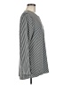 T Tahari Stripes Gray Long Sleeve Blouse Size L - photo 4