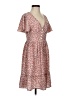 Shein 100% Polyester Print Brown Casual Dress Size 2 - photo 1