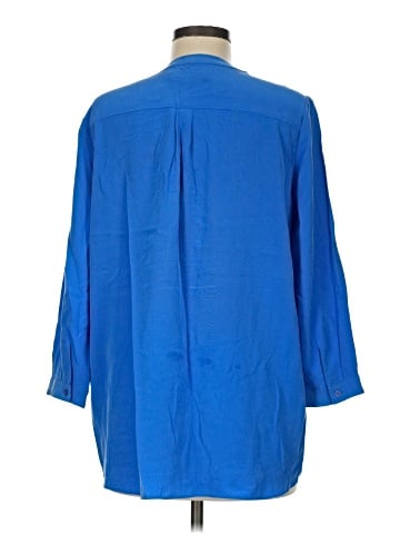 Lafayette 148 New York 3/4 Sleeve Silk Top (view 2)