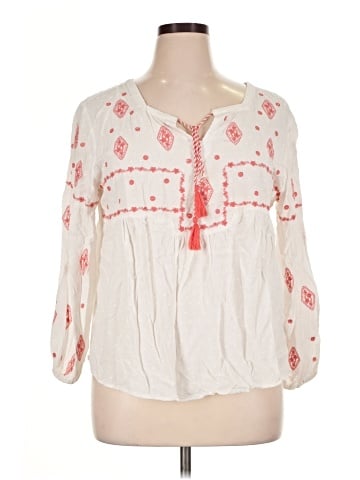 Solitaire 3/4 Sleeve Blouse (view 1)
