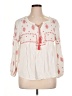 Solitaire 100% Rayon Ivory 3/4 Sleeve Blouse Size XL - photo 1