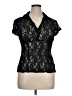 Apt. 9 Black Short Sleeve Blouse Size XL - photo 1