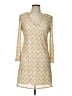 Lilly Pulitzer Chevron-herringbone Tan Casual Dress Size L - photo 1