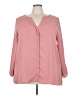 Just Fab 100% Polyester Pink 3/4 Sleeve Blouse Size 3X - photo 1