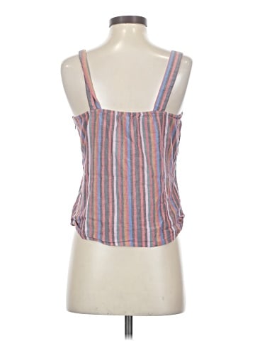 Madewell Tie-Front Cami Top in Rainbow Stripe (view 2)