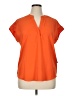 Cynthia Steffe 100% Polyester Orange Short Sleeve Blouse Size XL - photo 1