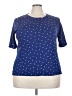 L.L.Bean 100% Cotton Polka Dots Blue Short Sleeve T-Shirt Size 3X - photo 1