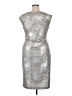 Connected Apparel Metallic Silver Cocktail Dress Size 14 - photo 2