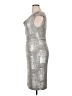 Connected Apparel Metallic Silver Cocktail Dress Size 14 - photo 5