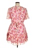 B. Smart 100% Polyester Floral Pink Cocktail Dress Size 15 - photo 2