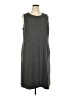 Lands' End Solid Gray Casual Dress Size 22W - photo 1