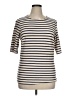 Jules & Leopold Stripes Ivory Short Sleeve Turtleneck Size 1X - photo 1