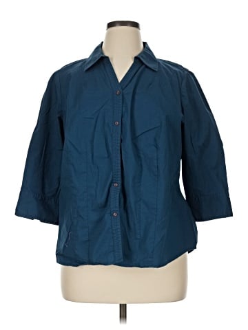St. John's Bay 3/4 Sleeve Button-Down Shirt (view 1)