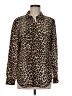 Equipment Animal Print Brown Long Sleeve Blouse Size M - photo 1