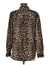 Equipment Animal Print Brown Long Sleeve Blouse Size M - photo 2