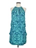 Ali Ro 100% Silk Paisley Teal Cocktail Dress Size 6 - photo 1