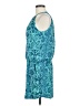 Ali Ro 100% Silk Paisley Teal Cocktail Dress Size 6 - photo 5