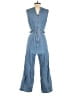 Point Sur 100% Cotton Solid Blue Jumpsuit Size 00 - photo 2