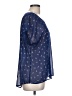 Charming Charlie 100% Polyester Stars Blue Short Sleeve Blouse Size L - photo 4