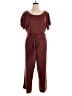 Gilli 100% Polyester Solid Burgundy Jumpsuit Size 3X - photo 1