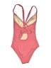 Kona Sol Solid Pink One Piece Swimsuit Size S - photo 2