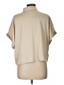 Kaileigh 100% Polyester Solid Gold Tan Short Sleeve Blouse Size L - photo 2