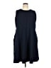 Lands' End Solid Blue Casual Dress Size 24W - photo 1