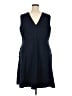 Lands' End Solid Blue Casual Dress Size 24W - photo 2