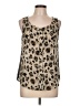 Edge 100% Polyester Tan Sleeveless Blouse Size L - photo 1