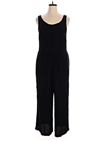 Madewell Smocked Button-Front Crop Jumpsuit (view 1)