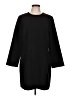 H&M Solid Black Casual Dress Size L - photo 1