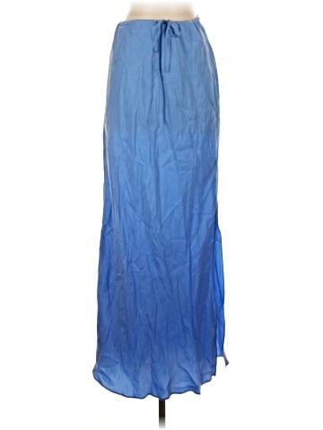 Madewell Tie-Waist Maxi Slip Skirt in Cupro Blend (view 1)