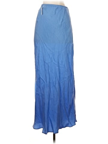 Madewell Tie-Waist Maxi Slip Skirt in Cupro Blend (view 2)