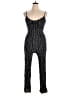Justify 100% Rayon Stripes Black Jumpsuit Size XL - photo 1