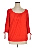 Perseption Concept Red 3/4 Sleeve Blouse Size XL - photo 1