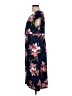 Connected Apparel Floral Blue Casual Dress Size 16 - photo 5