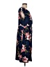 Connected Apparel Floral Blue Casual Dress Size 16 - photo 4