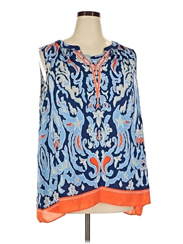 Rose + Olive Sleeveless Blouse (view 1)