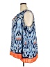 Rose + Olive 100% Polyester Blue Sleeveless Blouse Size 3X - photo 5
